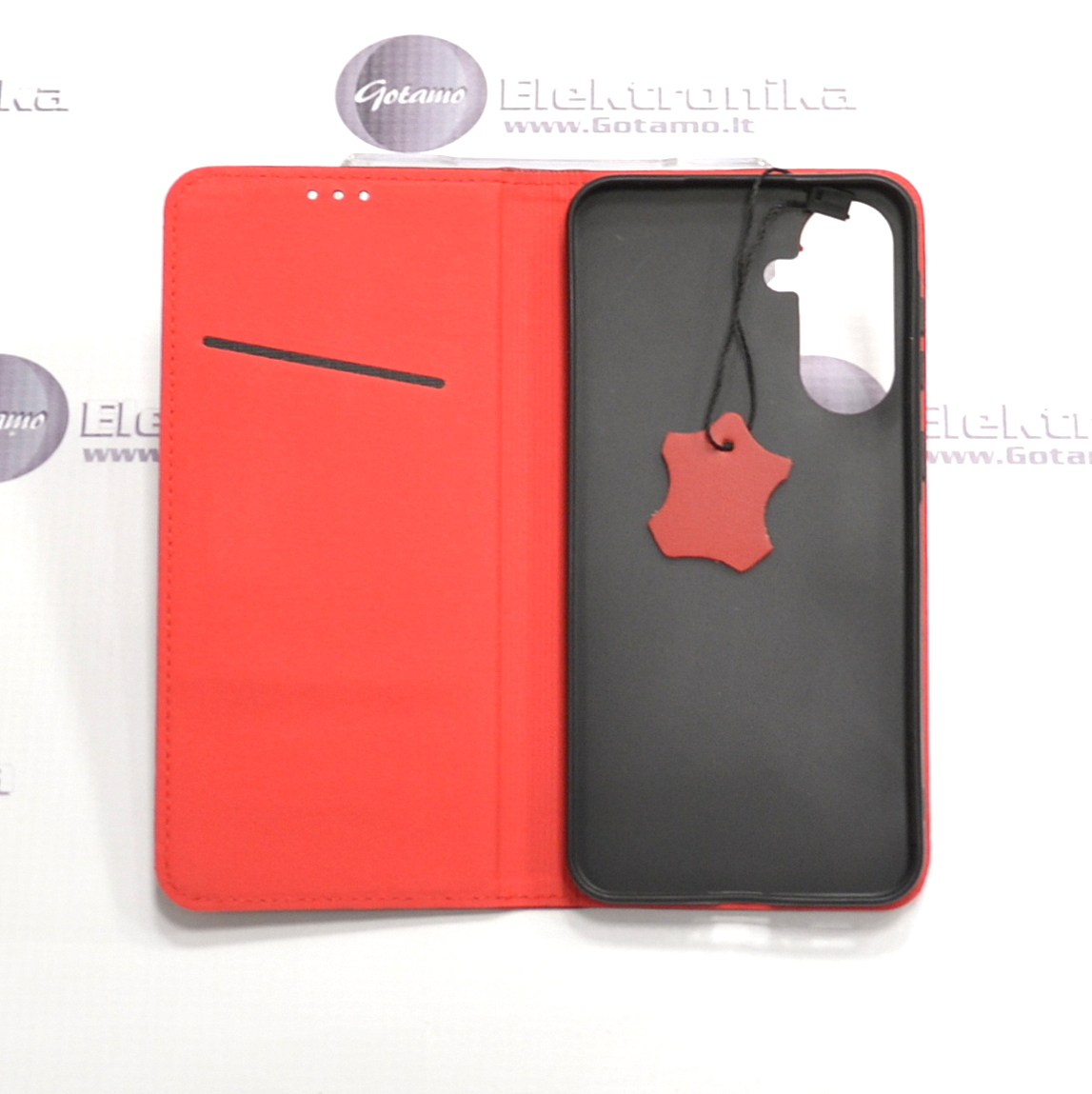 Gotamo Vintage natūralios odos dėklas Samsung Galaxy A56 telefonui bordo spalvos 4 Gotamo Vintage natūralios odos dėklas Samsung Galaxy A56 – nuotrauka 4