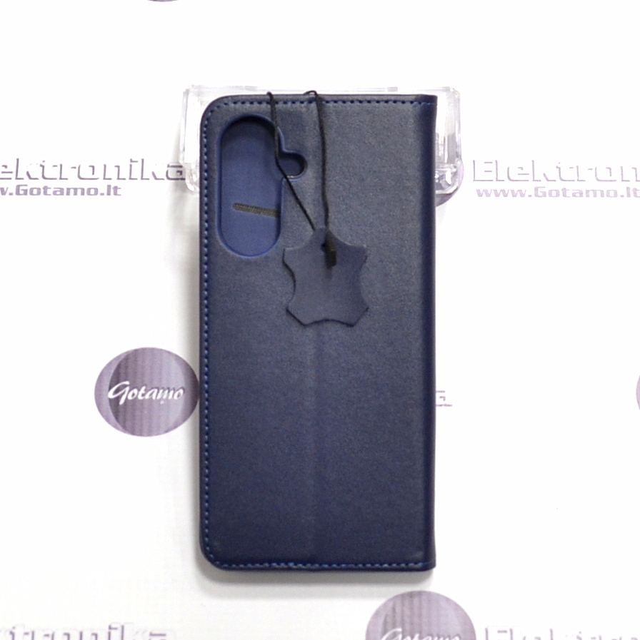 Gotamo Vintage natūralios odos dėklas Samsung Galaxy A56 telefonui mėlynos spalvos 3 Gotamo Vintage natūralios odos dėklas Samsung Galaxy A56 – nuotrauka 3