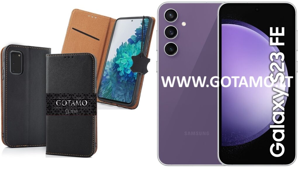 Gotamo Vintage natūralios odos dėklas Samsung Galaxy S23 FE juodos spalvos