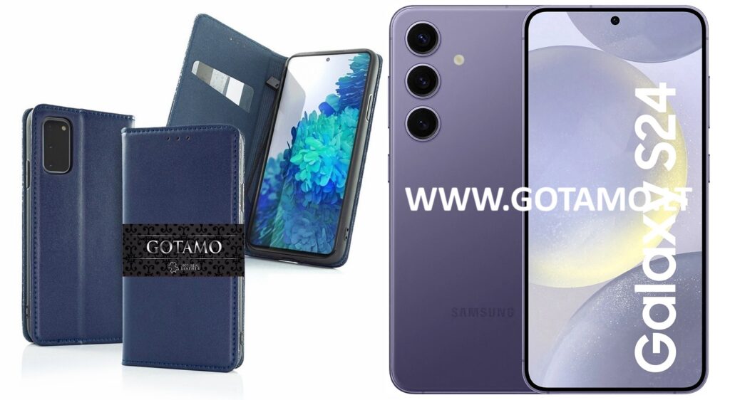 Gotamo Vintage natūralios odos dėklas Samsung Galaxy S24 mėlynos spalvos