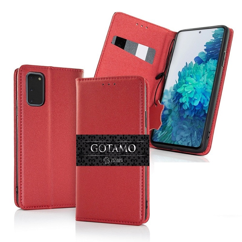 Gotamo Vintage natūralios odos dėklas Samsung Galaxy S24 Ultra mobiliajam raudonos spalvos