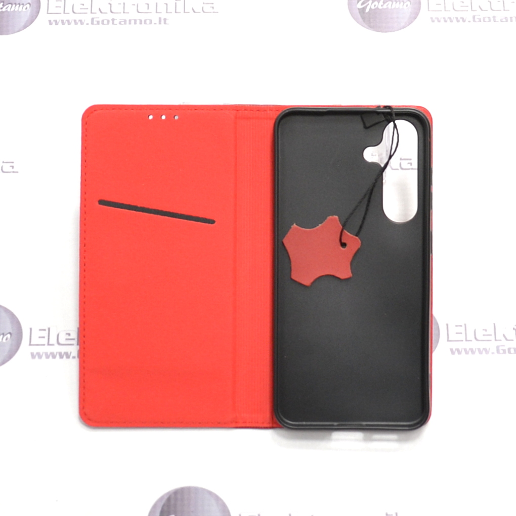 Gotamo Vintage natūralios odos dėklas Samsung Galaxy S25 telefonui bordo spalvos 4 Gotamo Vintage natūralios odos dėklas Samsung Galaxy S25 – nuotrauka 4