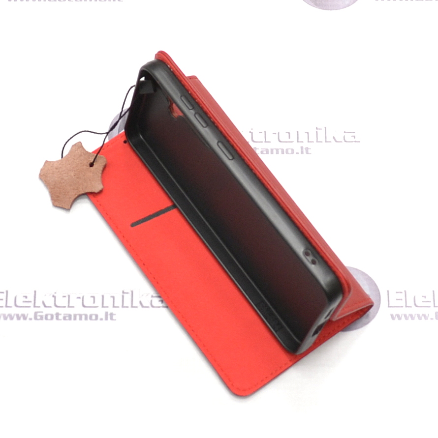 Gotamo Vintage natūralios odos dėklas Samsung Galaxy S25 telefonui bordo spalvos 5 Gotamo Vintage natūralios odos dėklas Samsung Galaxy S25 – nuotrauka 5