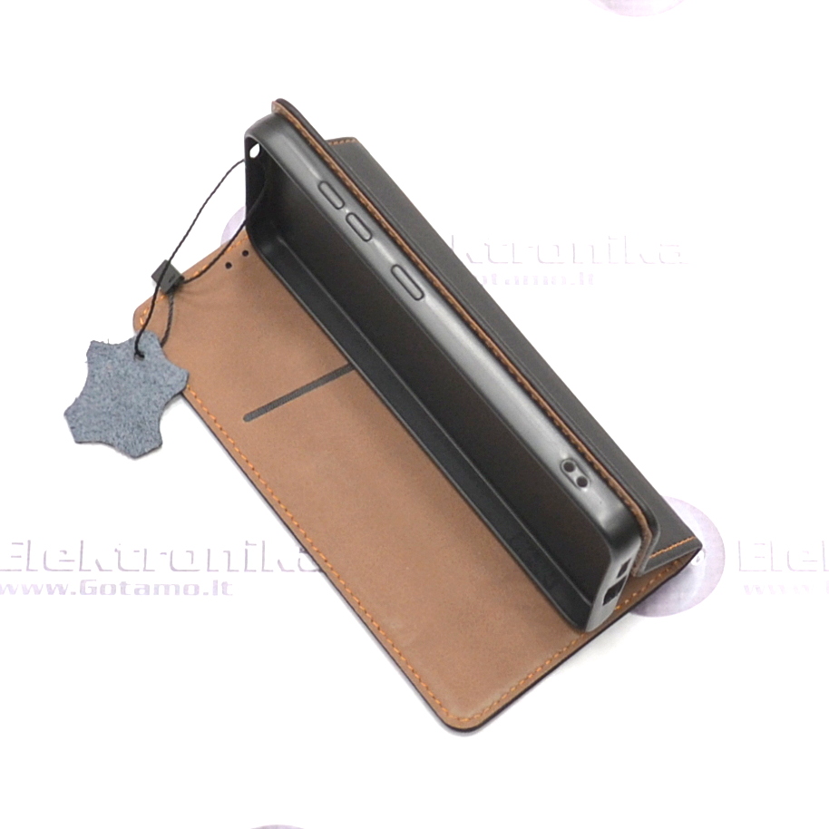 Gotamo Vintage natūralios odos dėklas Samsung Galaxy S25 telefonui juodos spalvos 5 Gotamo Vintage natūralios odos dėklas Samsung Galaxy S25 – nuotrauka 5
