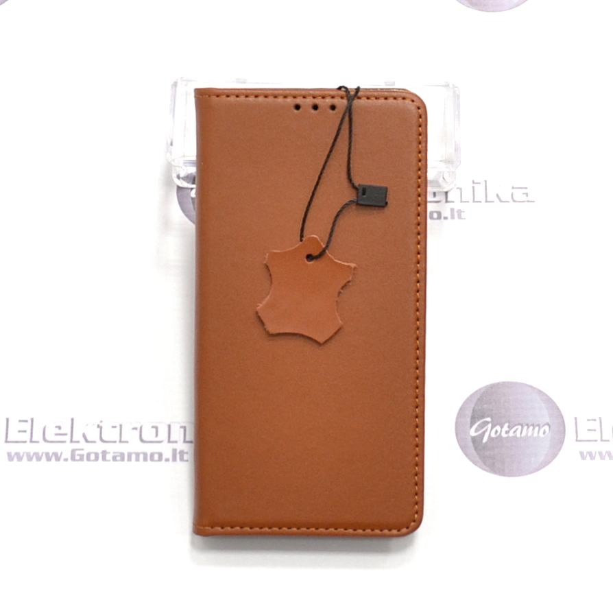 Gotamo Vintage natūralios odos dėklas Samsung Galaxy S25 telefonui rudos spalvos 2 Gotamo Vintage natūralios odos dėklas Samsung Galaxy S25 – nuotrauka 2