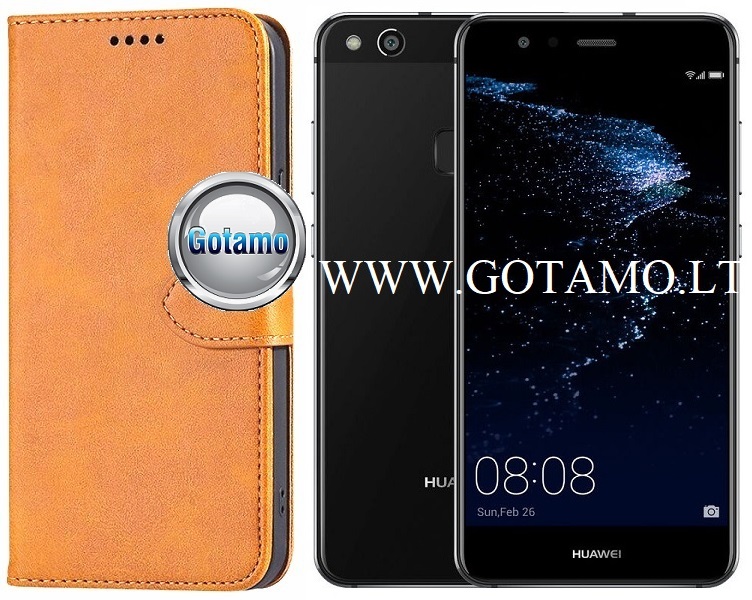 GOTHIC dėklas Huawei P10 Lite telefonams šviesiai rudos spalvos