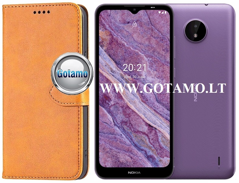GOTHIC dėklas Nokia C10 ruda