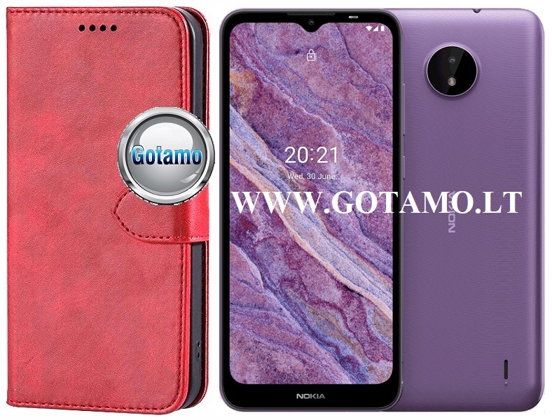 GOTHIC dėklas Nokia C10 raudona