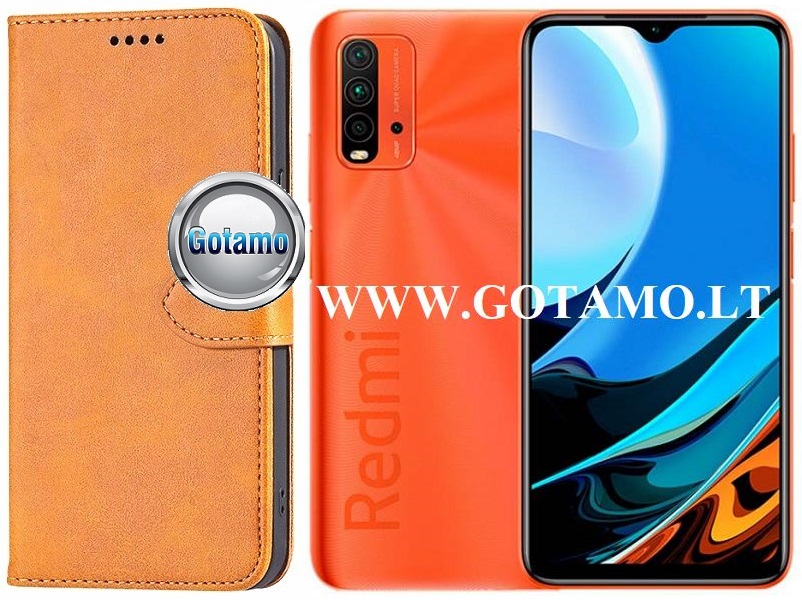 GOTHIC dėklas Xiaomi Redmi 9T, Xiaomi Poco M3 telefonams šviesiai rudos spalvos