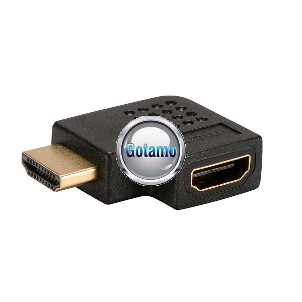 HDMI 90 laipsnių kampo jungtis plokščia kairinė
