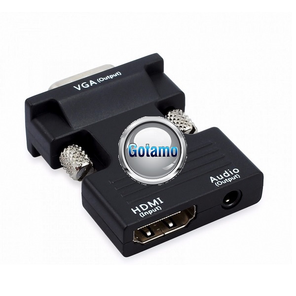 HDMI lizdas į VGA su AUX 3.5mm išėjimu jungtis 5 HDMI lizdas į VGA