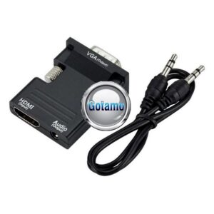 Adapteris su HDMI lizdu, VGA jungtimi ir AUX garso išėjimu