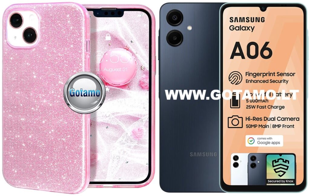 ILLumi-Neo dėklas Samsung Galaxy A06 ir A06 5G rožinės spalvos