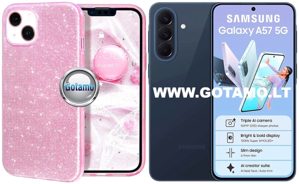 ILLumi-Neo dėklas Samsung Galaxy A57 rožinės spalvos