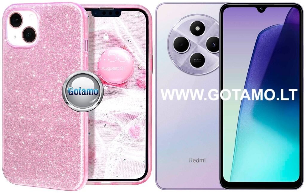 iLLumi-Neo dėklas nugarėlė Xiaomi Redmi 14C / A4 ir Poco C75 telefonams rožinės spalvos
