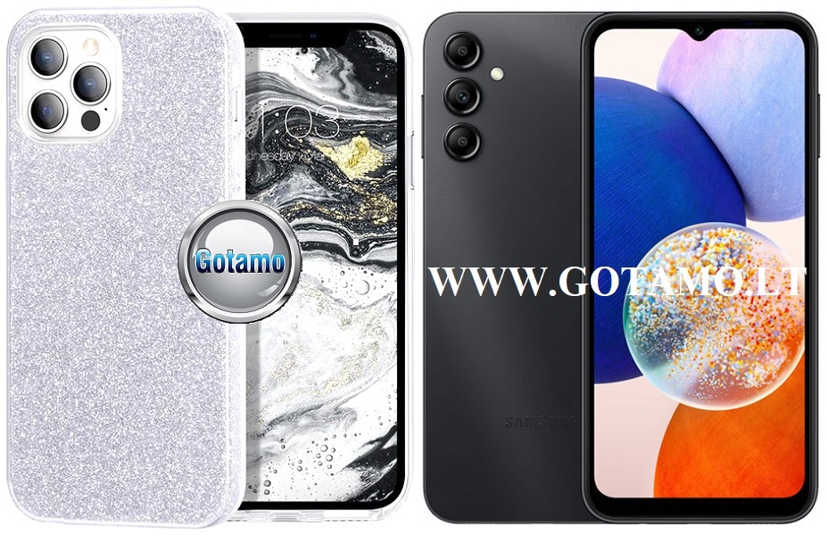 ILLumi-Neo dėklas Samsung Galaxy A14 5G sidabro spalvos