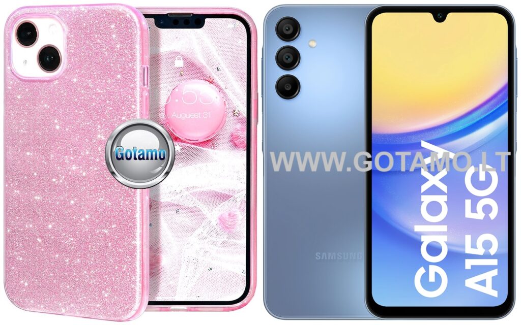 ILLumi-Neo dėklas Samsung Galaxy A15 5G rožinės spalvos