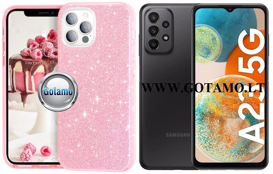 ILLumi-Neo dėklas Samsung Galaxy A23 5G rožinės spalvos