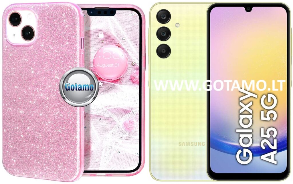 ILLumi-Neo dėklas Samsung Galaxy A25 rožinės spalvos