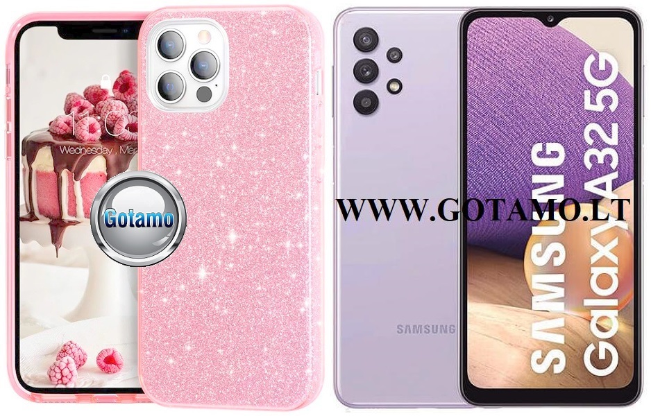 ILLumi-Neo dėklas Samsung Galaxy A32 5G rožinės spalvos