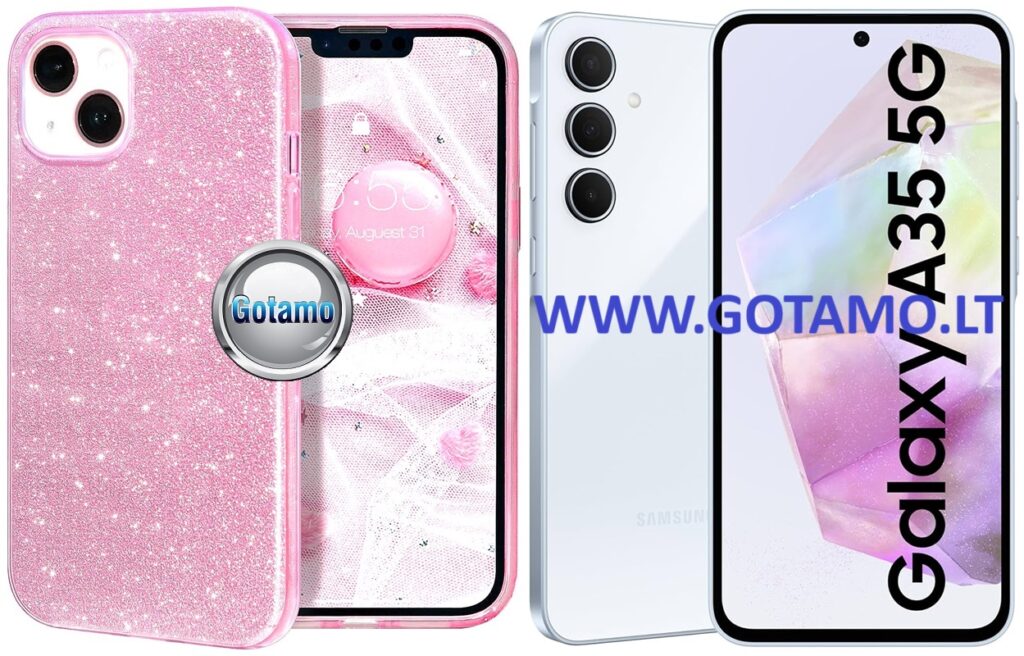 ILLumi-Neo dėklas Samsung Galaxy A35 rožinės spalvos
