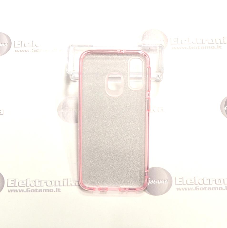 iLLumi-Neo silikoninis dėklas nugarėlė Samsung Galaxy A40 telefonui rožinės spalvos 3 ILLumi-Neo dėklas Samsung Galaxy A40 – nuotrauka 3