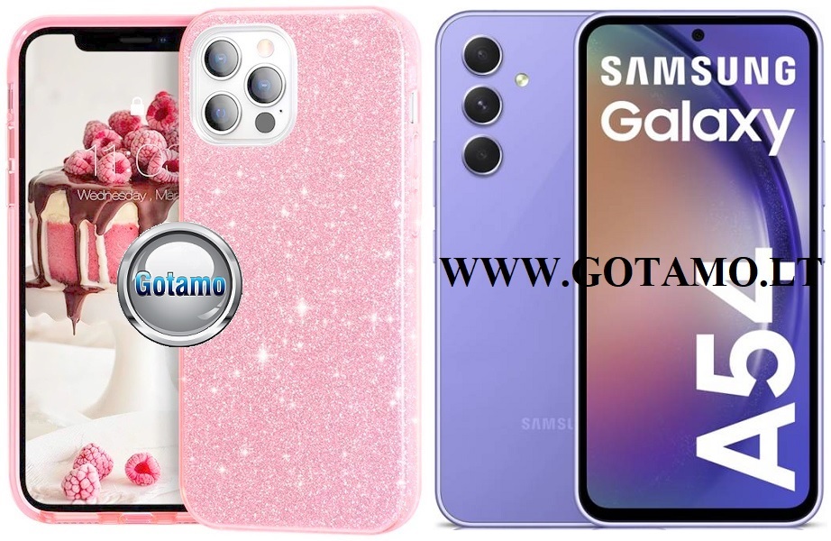 ILLumi-Neo dėklas Samsung Galaxy A54 rožinės spalvos