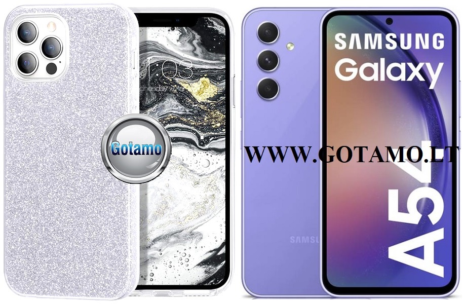 ILLumi-Neo dėklas Samsung Galaxy A54 sidabro spalvos