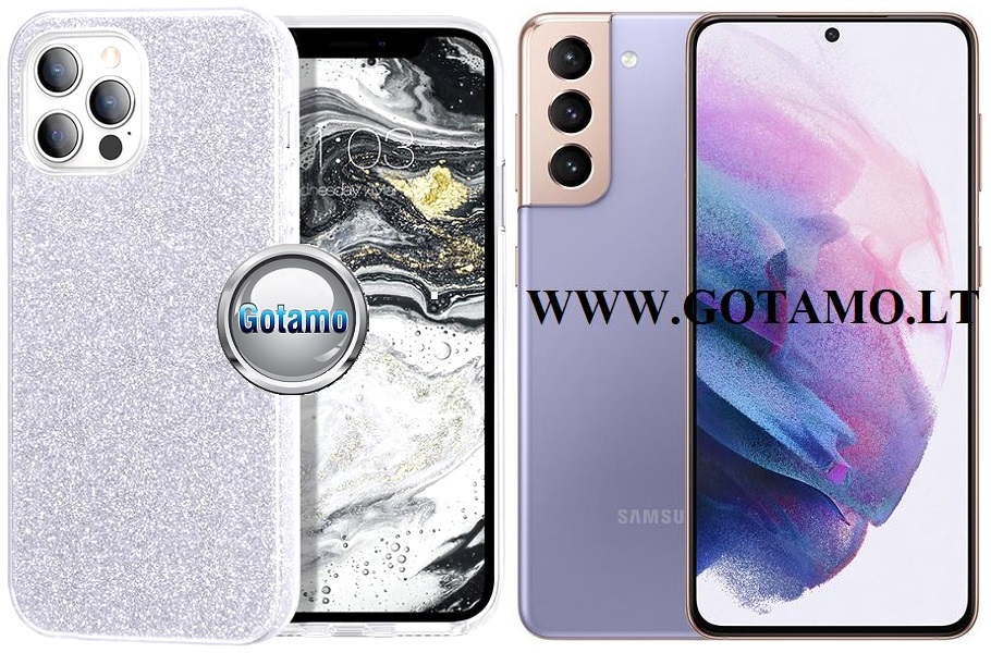 ILLumi-Neo dėklas Samsung Galaxy S21 sidabro spalvos