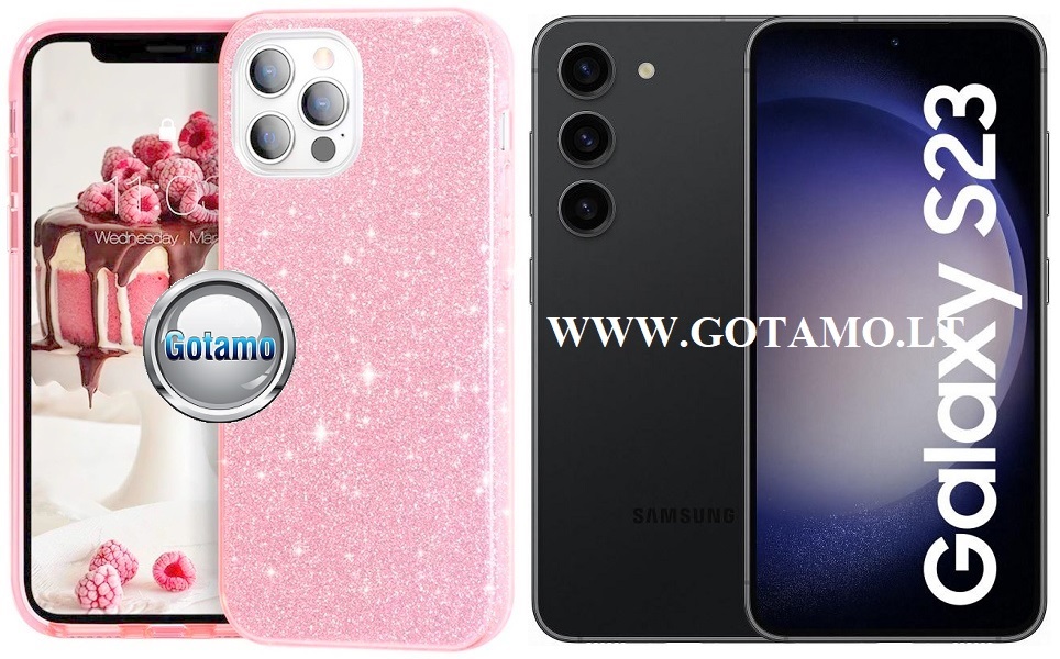 ILLumi-Neo dėklas Samsung Galaxy S23 rožinės spalvos