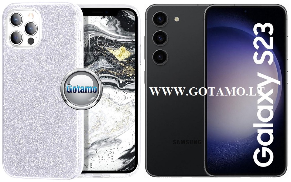 ILLumi-Neo dėklas Samsung Galaxy S23 sidabro spalvos