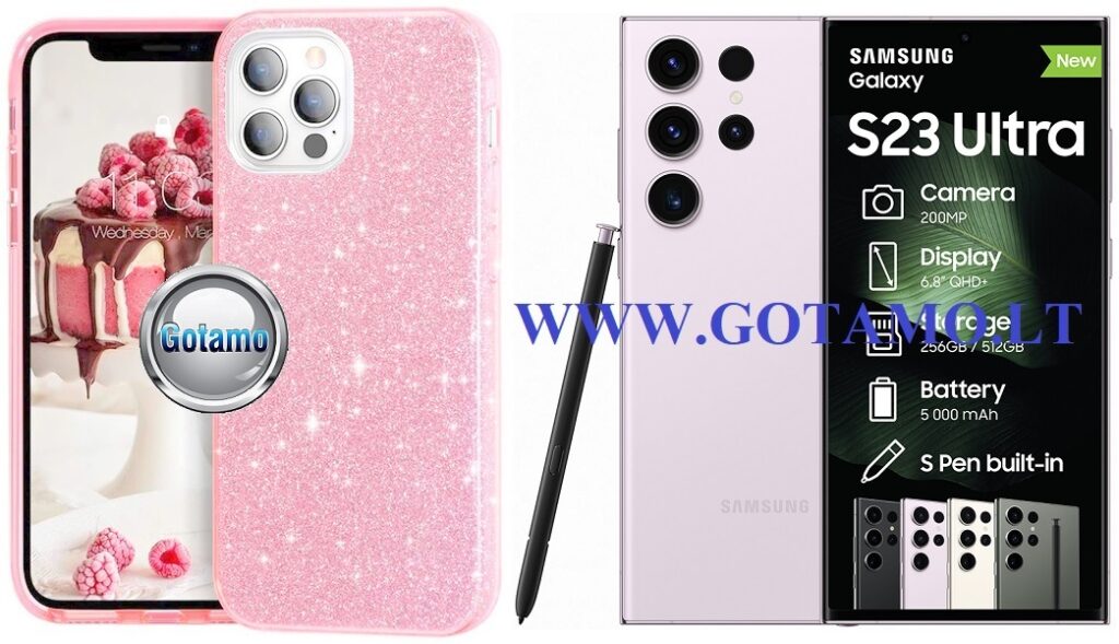 ILLumi-Neo dėklas Samsung Galaxy S23 Ultra rožinės spalvos