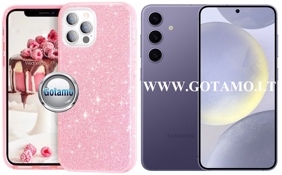 ILLumi-Neo dėklas Samsung Galaxy S24 rožinės spalvos