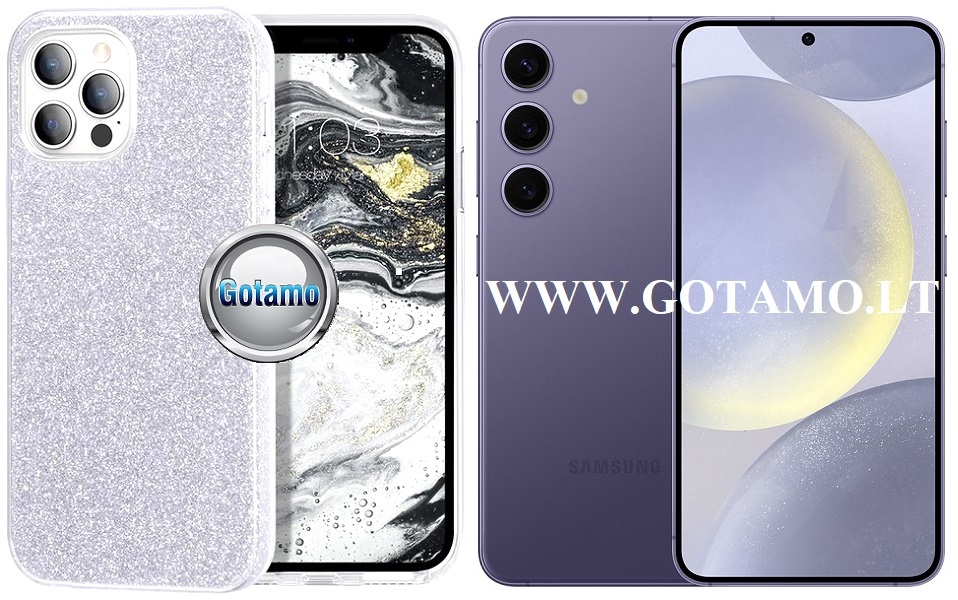 ILLumi-Neo dėklas Samsung Galaxy S24 sidabro spalvos