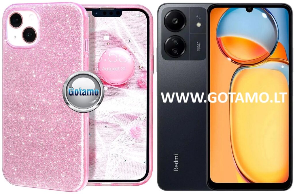 iLLumi-Neo silikoninis dėklas nugarėlė Xiaomi Redmi 13C, Xiaomi Poco C65 telefonams rožinės spalvos