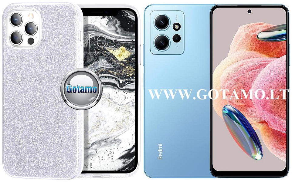 iLLumi-Neo silikoninis dėklas nugarėlė Xiaomi Redmi Note 12 4G telefonui sidabro spalvos