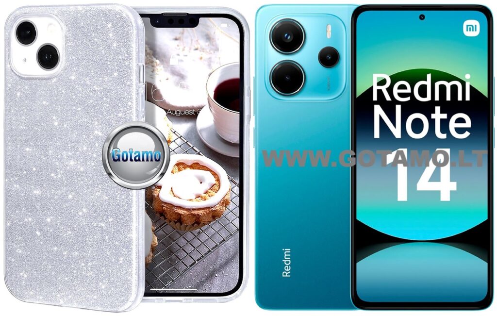 iLLumi-Neo silikoninis dėklas nugarėlė Xiaomi Redmi Note 14 4G telefonui sidabro spalvos