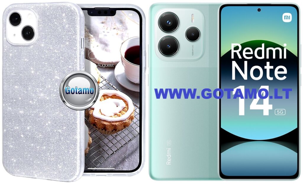 iLLumi-Neo silikoninis dėklas nugarėlė Xiaomi Redmi Note 14 5G telefonui sidabro spalvos