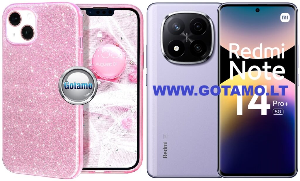 iLLumi-Neo silikoninis dėklas nugarėlė Xiaomi Redmi Note 14 Pro Plus 5G telefonui rožinės spalvos