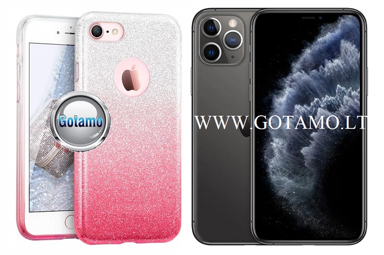 Illuminate silikoninis deklas Apple iPhone 11 pro rozines