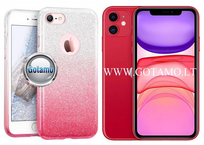 Illuminate silikoninis deklas Apple iPhone 11 rozines