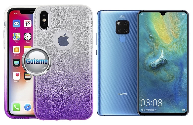 ILLuminaTe silikoninis dėklas nugarėlė Huawei Mate 20 telefonams violetinės spalvos