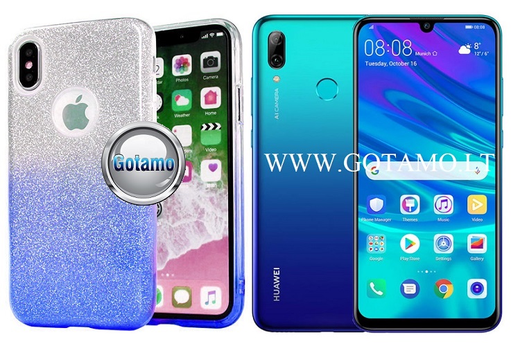 ILLuminaTe silikoninis dėklas nugarėlė Huawei P Smart (2019) telefonams žydros spalvos