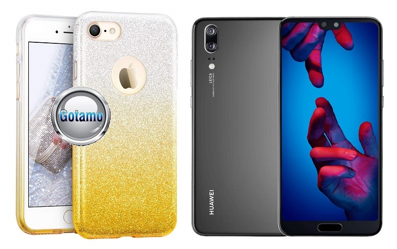 ILLuminaTe silikoninis dėklas nugarėlė Huawei P20 telefonams aukso spalvos