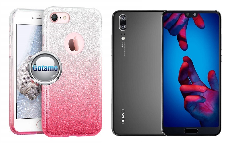 ILLuminaTe silikoninis dėklas nugarėlė Huawei P20 telefonams rožinės spalvos