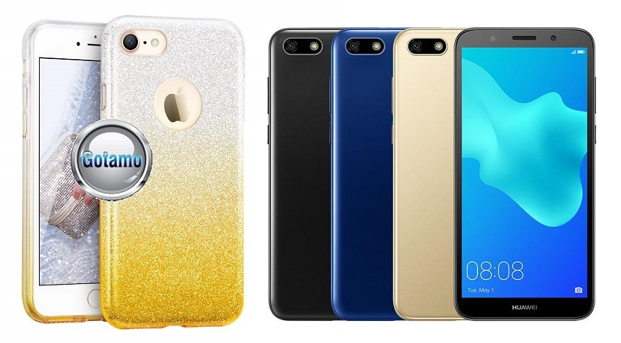 ILLuminaTe silikoninis dėklas nugarėlė Huawei Y5 (2018) Huawei Honor 7S telefonams aukso spalvos