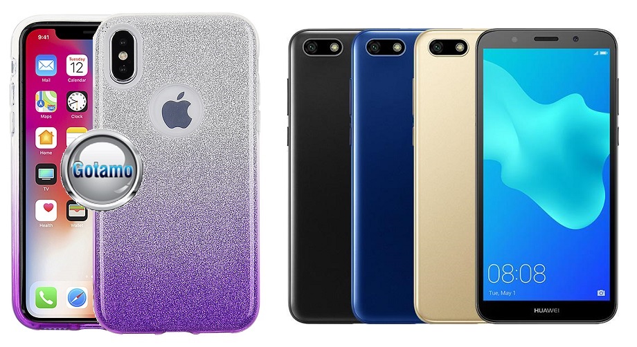 ILLuminaTe silikoninis dėklas nugarėlė Huawei Y5 (2018) Huawei Honor 7S telefonams violetinės spalvos