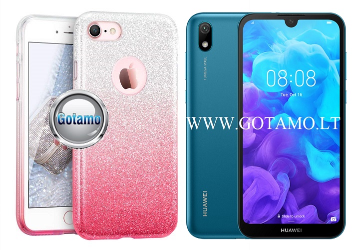 ILLuminaTe silikoninis dėklas nugarėlė Huawei Y5 (2019) Huawei Honor 8S telefonams rožinės spalvos