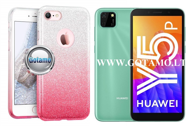 ILLuminaTe silikoninis dėklas nugarėlė Huawei Y5p telefonams rožinės spalvos
