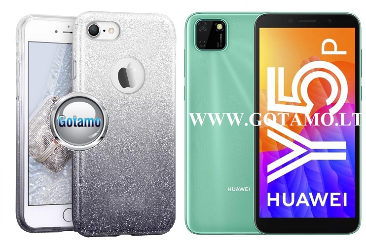 ILLuminaTe silikoninis dėklas nugarėlė Huawei Y5p telefonams sidabro spalvos